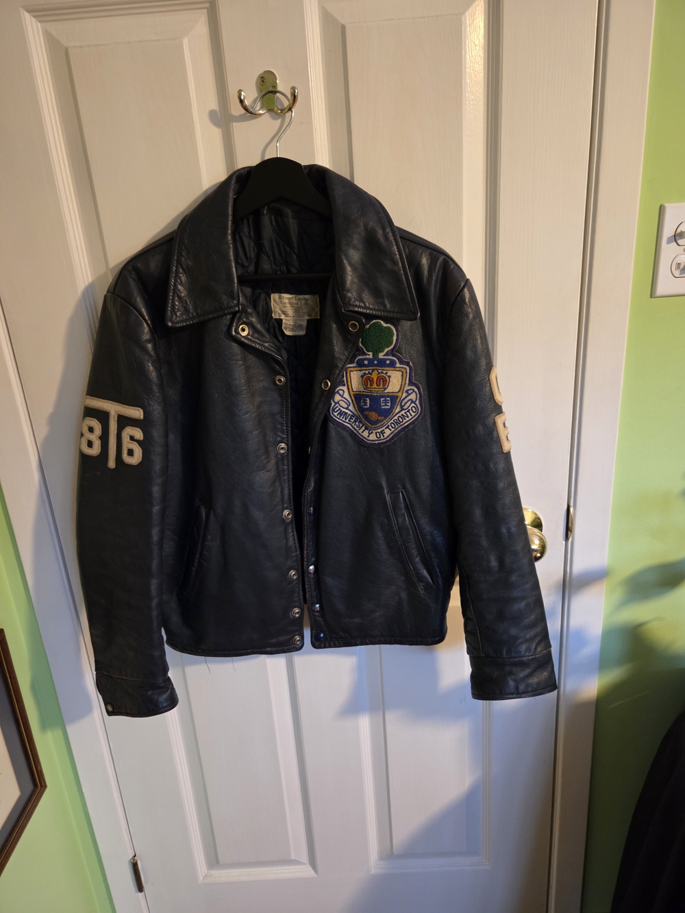 Vintage U of T  Leather Varsity Jacket - damaged